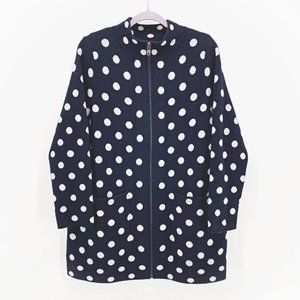 Field Flower Polka Dot Wool Sweater Coat